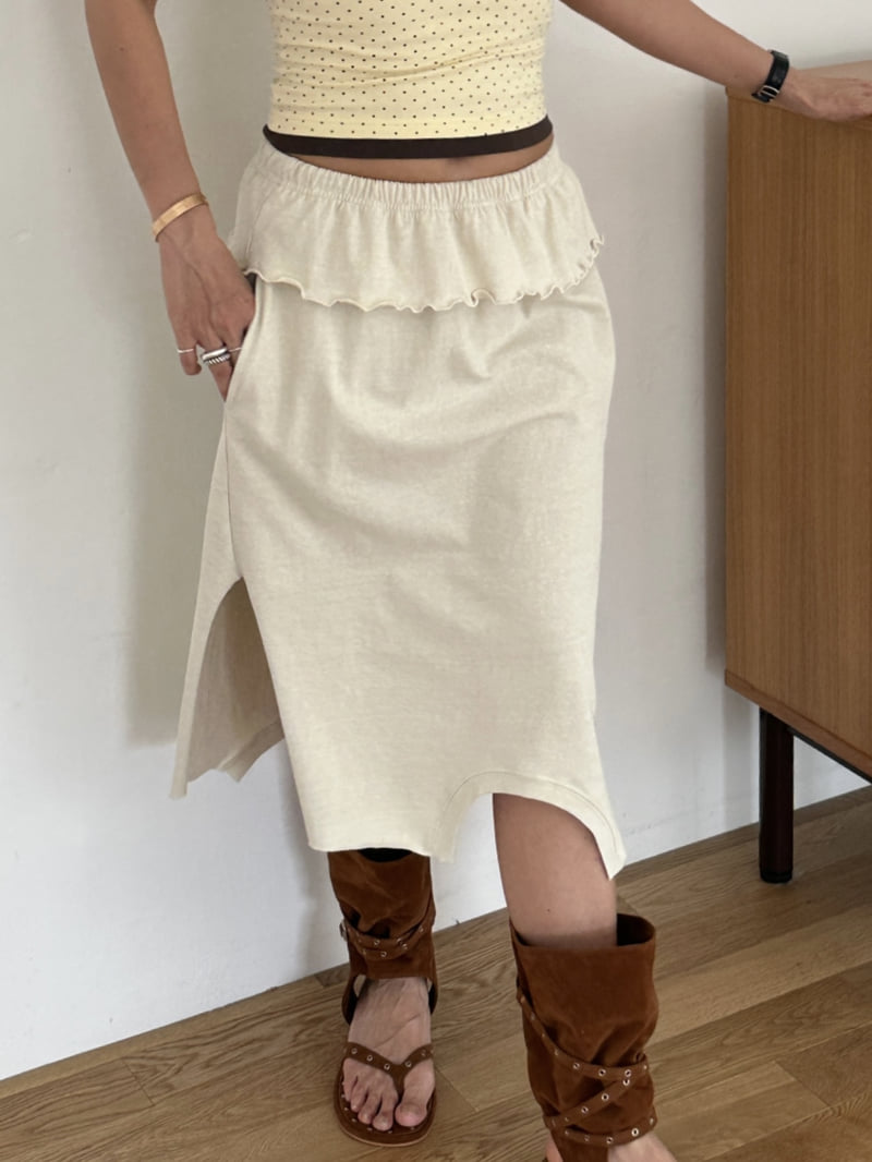 Auver_Fit - Korean Women Fashion - #womensfashion - Pigment Sleeveless Skirt Set - 4