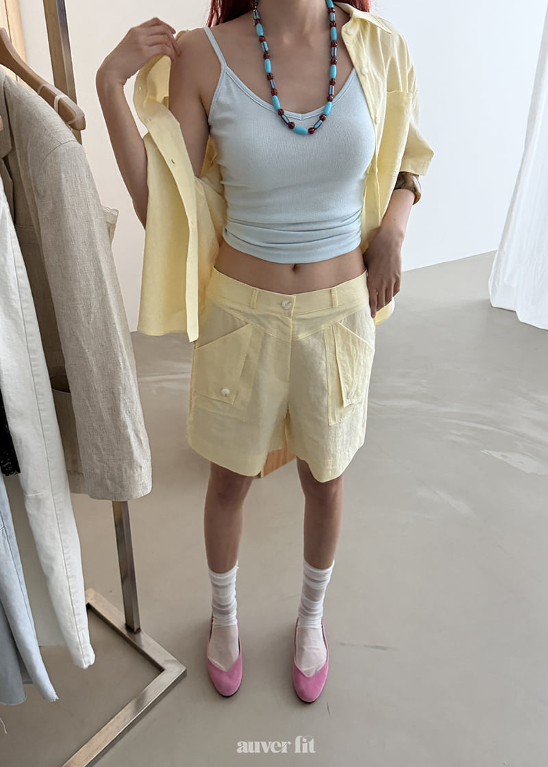 Auver_Fit - Korean Women Fashion - #restrostyle - Pure Linen Shorts - 3