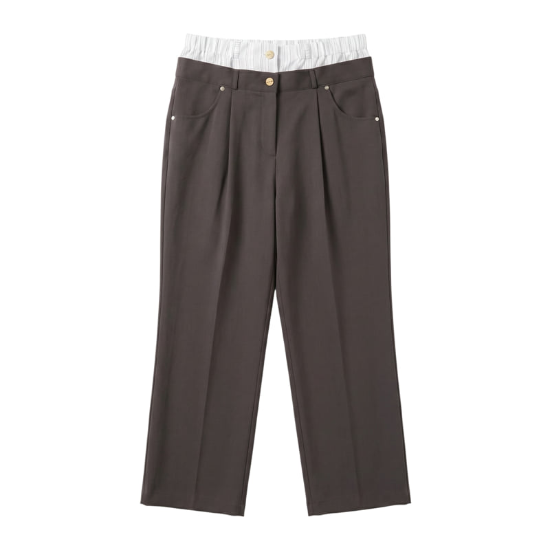 Auver_Fit - Korean Women Fashion - #restrostyle - Double Waist Pants