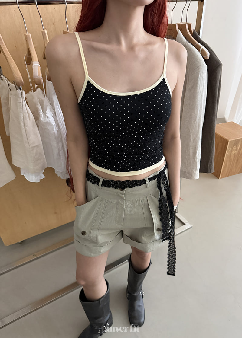 Auver_Fit - Korean Women Fashion - #thatsdarling - Swim Dot Sleeveless Top - 8