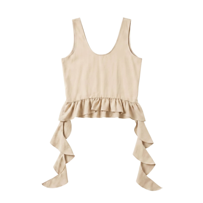 Auver_Fit - Korean Women Fashion - #thatsdarling - Muse Frill Sleeveless Top - 3
