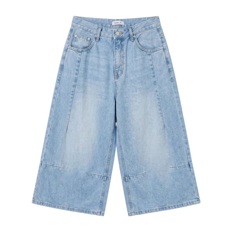 Auver_Fit - Korean Women Fashion - #thatsdarling - Bermuda Pintuck Denim Pants - 2