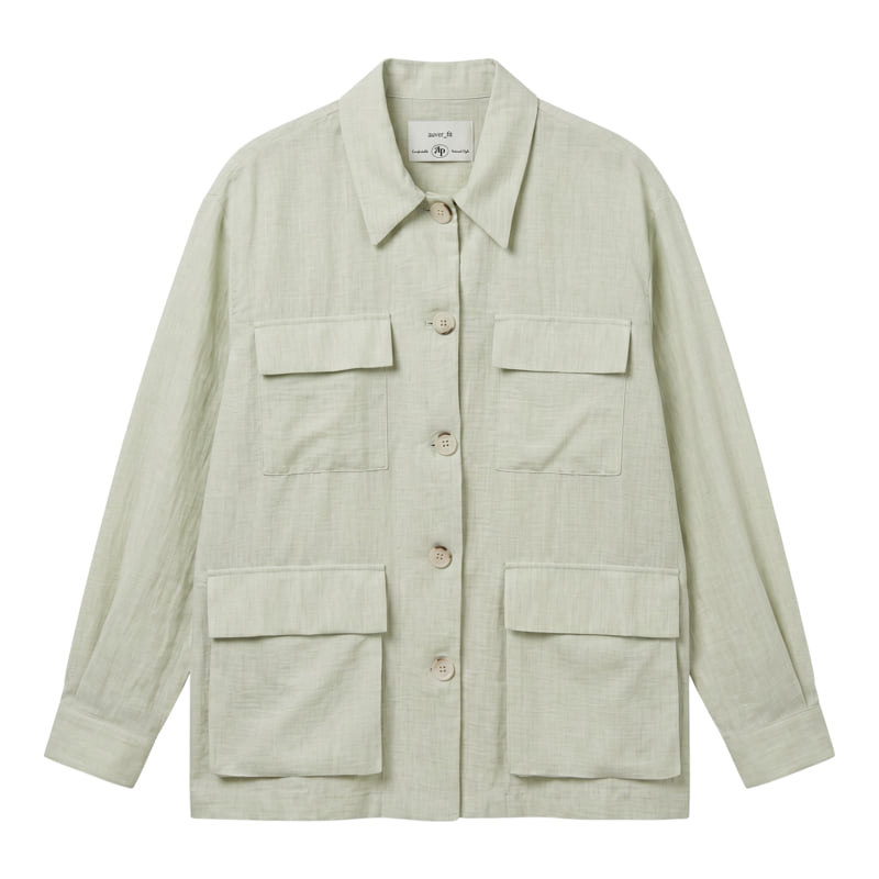 Auver_Fit - Korean Women Fashion - #thatsdarling - Linen Pocket Field Jacket