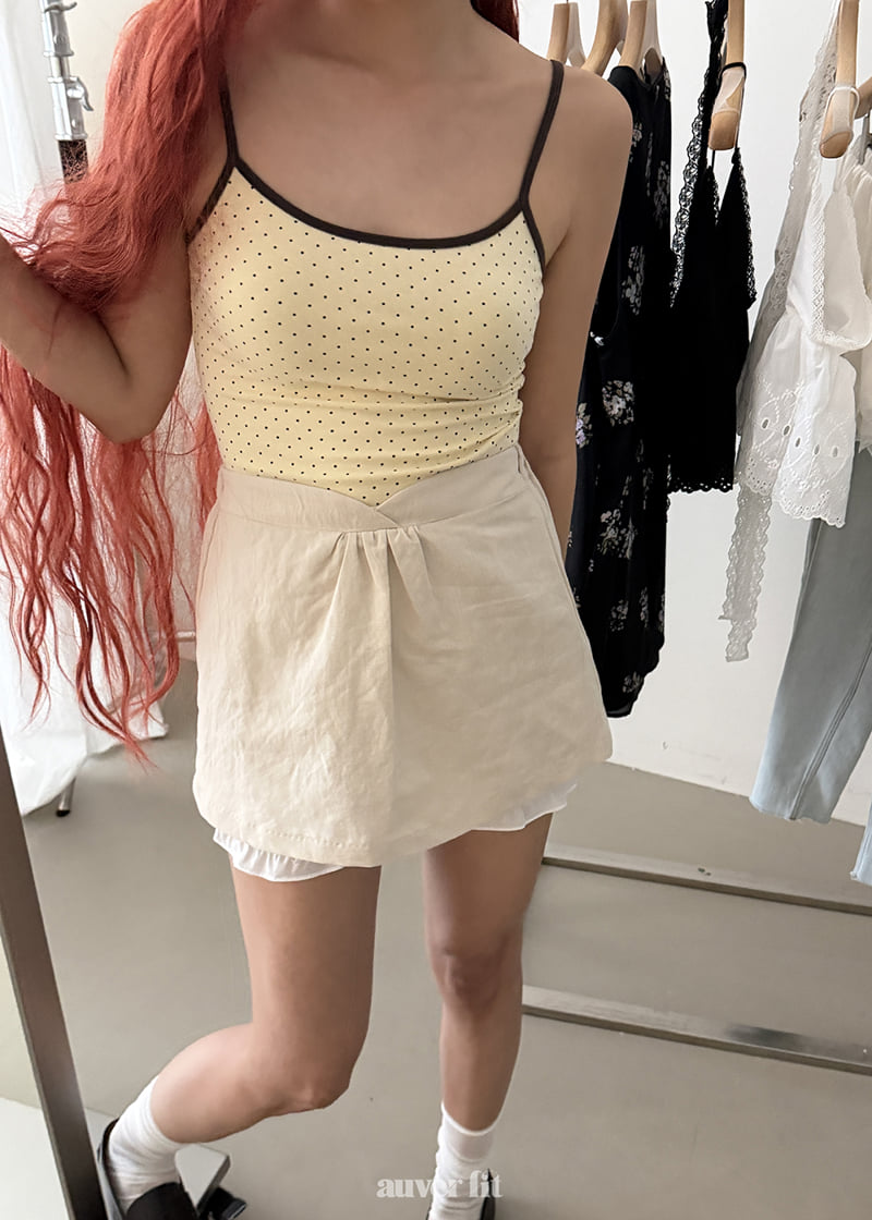 Auver_Fit - Korean Women Fashion - #womensfashion - Swim Dot Sleeveless Top - 11
