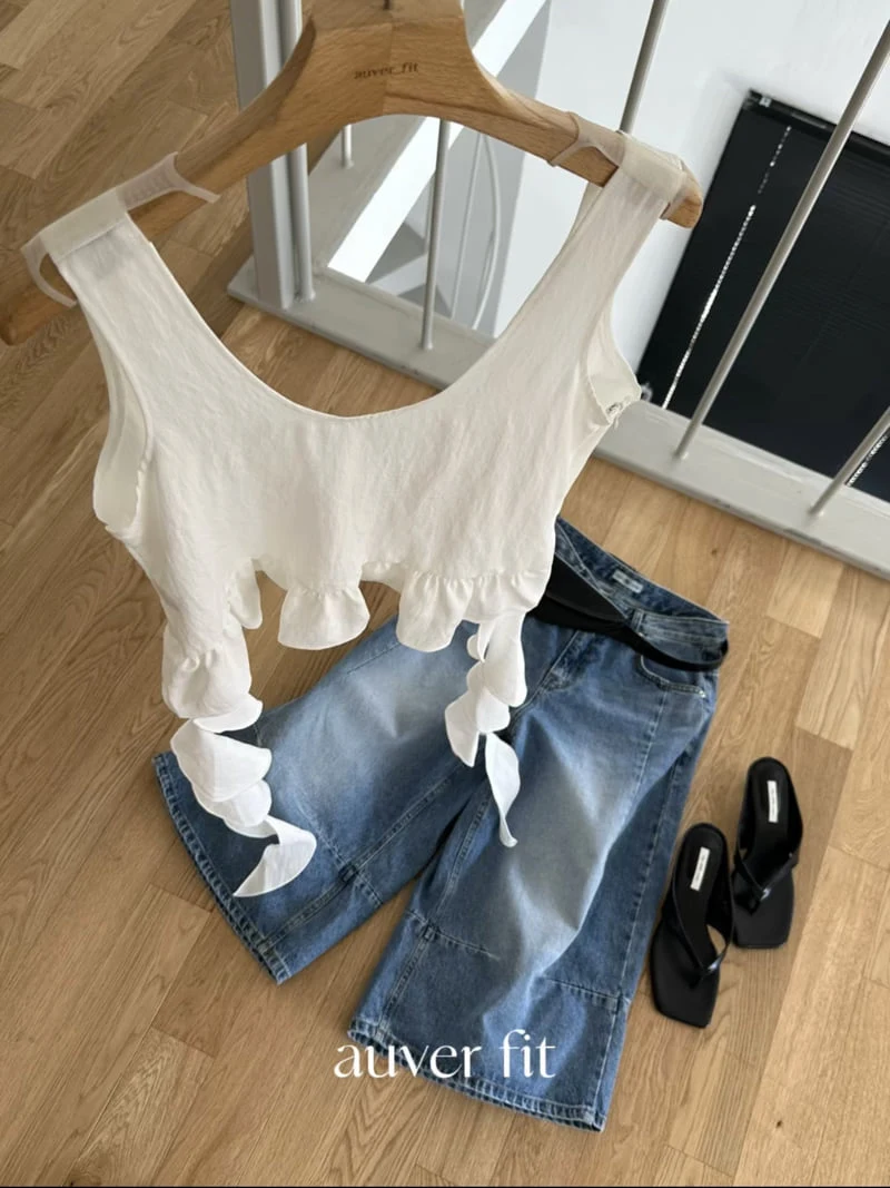 Auver_Fit - Korean Women Fashion - #womensfashion - Bermuda Pintuck Denim Pants - 11