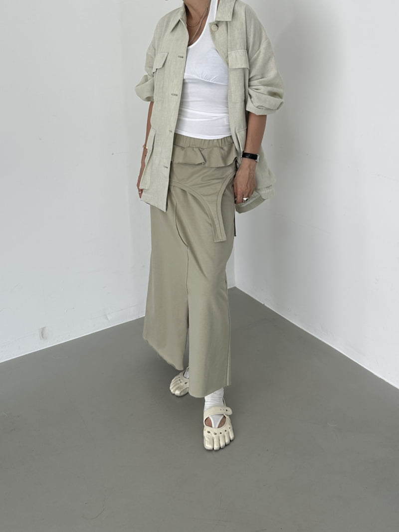 Auver_Fit - Korean Women Fashion - #womensfashion - Sleeveless Long Skirt - 10
