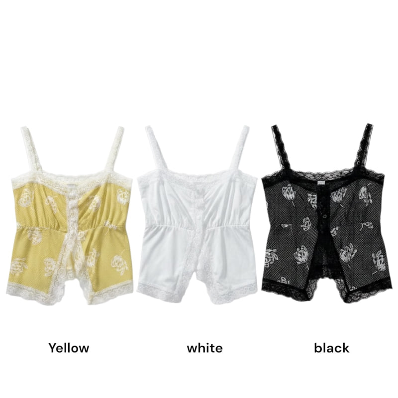Auver_Fit - Korean Women Fashion - #womensfashion - Rose Bustier Sleeveless Top - 12