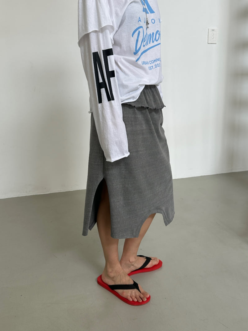 Auver_Fit - Korean Women Fashion - #womensfashion - Pigment Sleeveless Skirt Set - 9