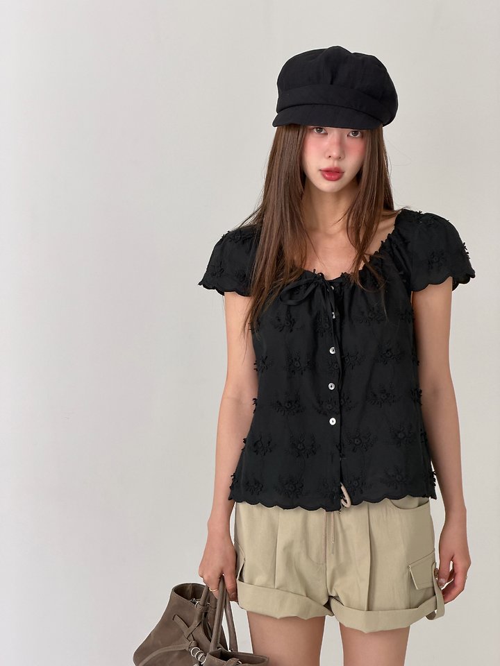 Baguette - Korean Women Fashion - #momslook - Motif Blouse - 6