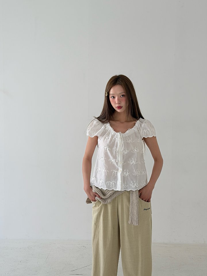 Baguette - Korean Women Fashion - #momslook - Motif Blouse - 8