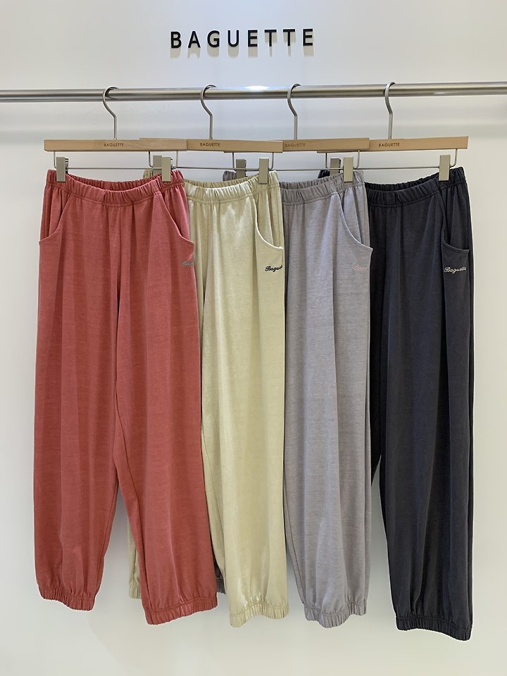 Baguette - Korean Women Fashion - #momslook - Peach Jogger Pants