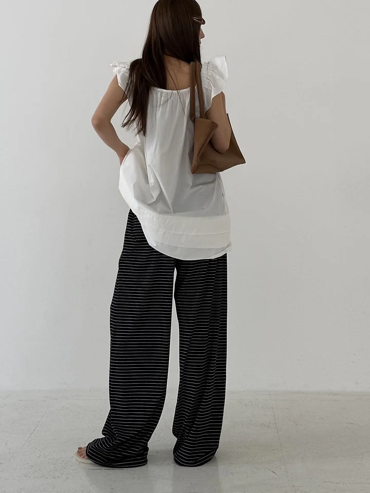Baguette - Korean Women Fashion - #momslook - Striped Jogger Pants - 9