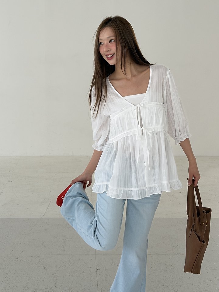 Baguette - Korean Women Fashion - #momslook - Shasha Blouse - 5