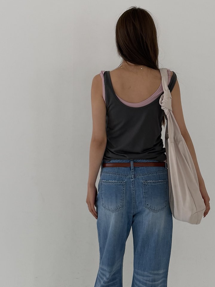Baguette - Korean Women Fashion - #momslook - Double Shirring Sleeveless Top - 6