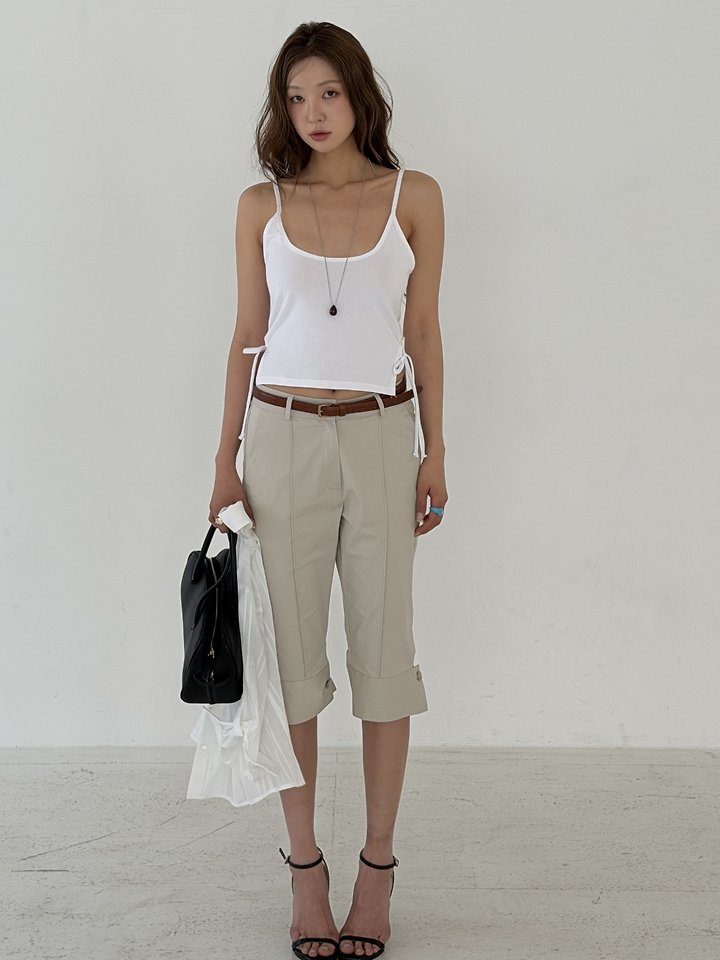 Baguette - Korean Women Fashion - #momslook - Capri Button Pants - 9