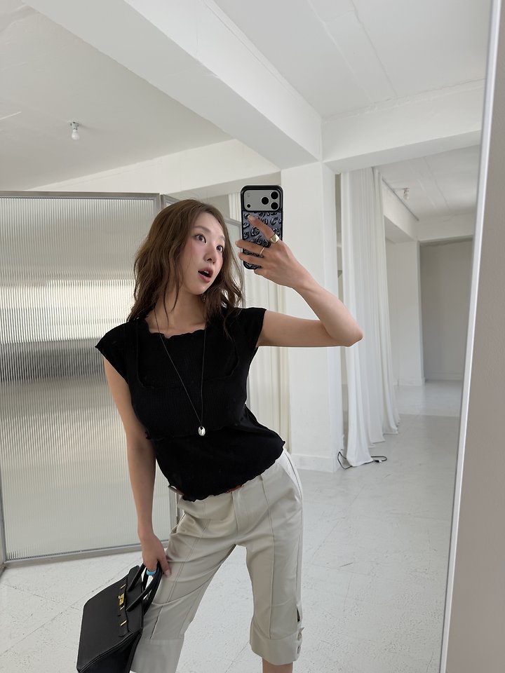 Baguette - Korean Women Fashion - #momslook - Wave Tee - 11