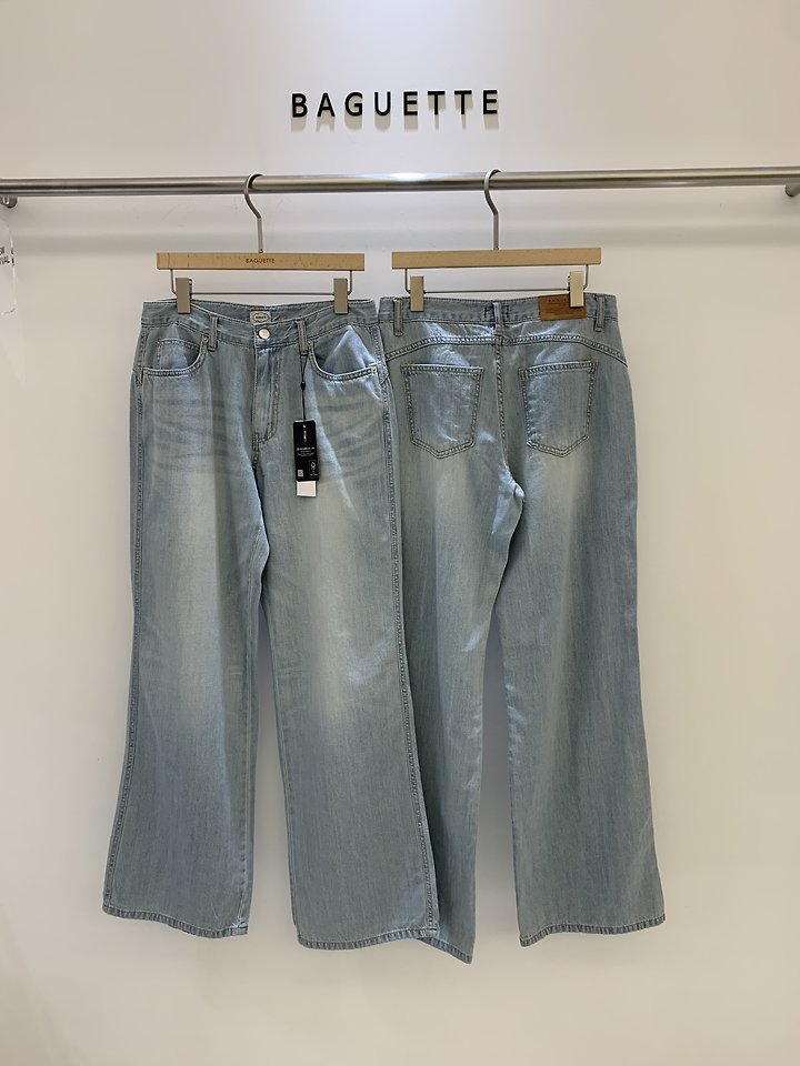 Baguette - Korean Women Fashion - #momslook - Summer Low-Rise Wide Denim