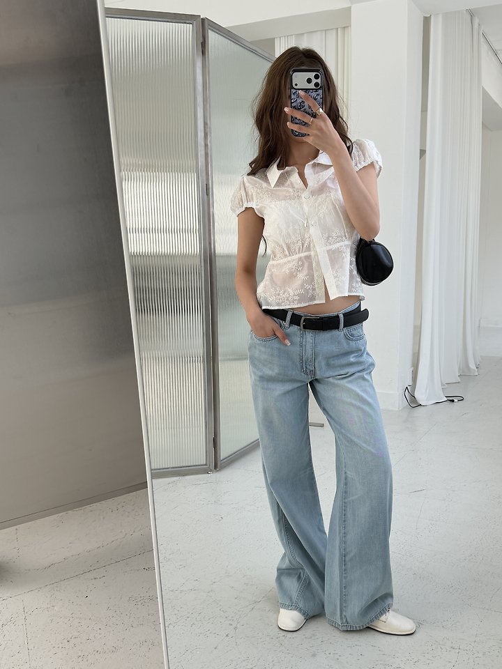 Baguette - Korean Women Fashion - #momslook - Summer Low-Rise Wide Denim - 3