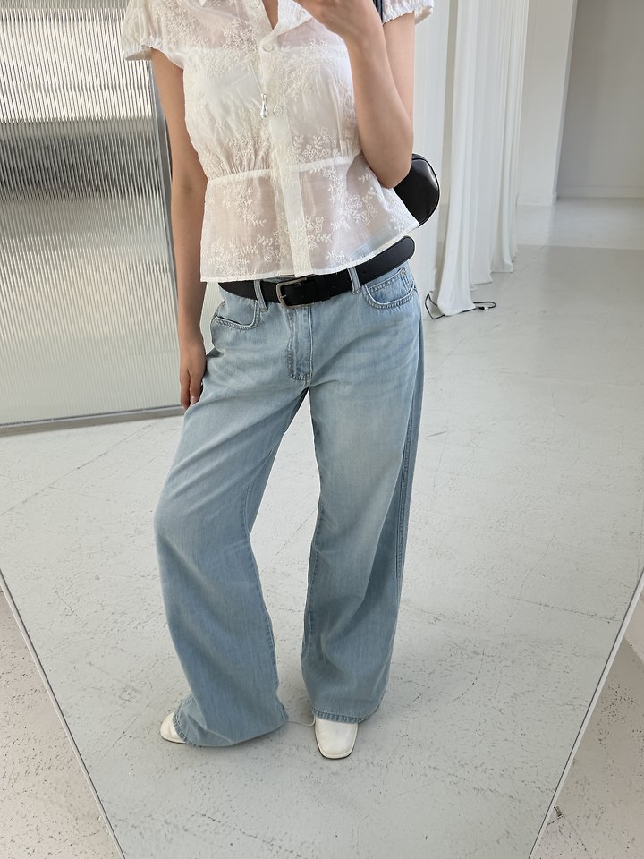 Baguette - Korean Women Fashion - #momslook - Summer Low-Rise Wide Denim - 9