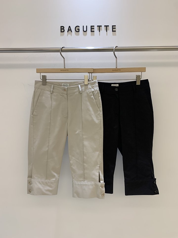 Baguette - Korean Women Fashion - #pursuepretty - Capri Button Pants
