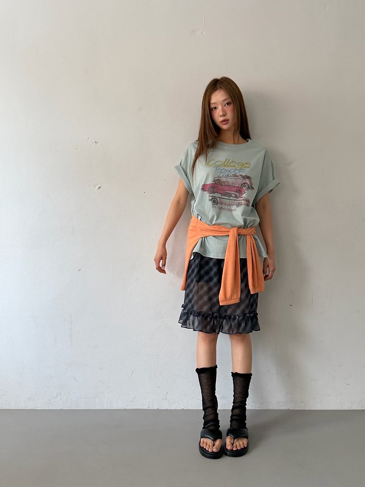 Baguette - Korean Women Fashion - #pursuepretty - Check Frill Skirt - 5