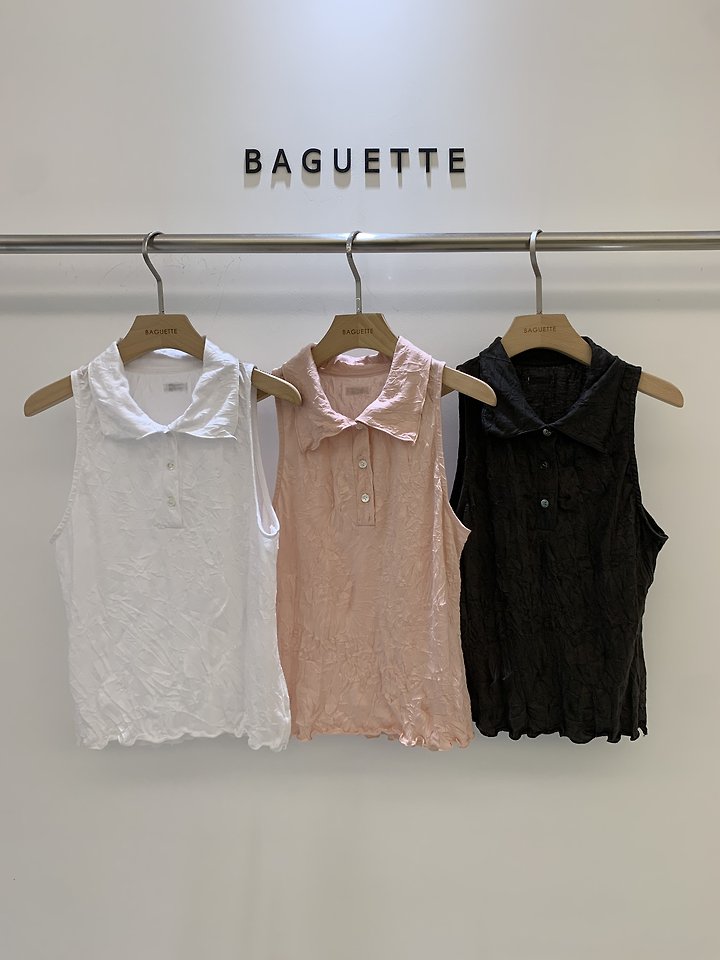 Baguette - Korean Women Fashion - #pursuepretty - Hour Collar Tee