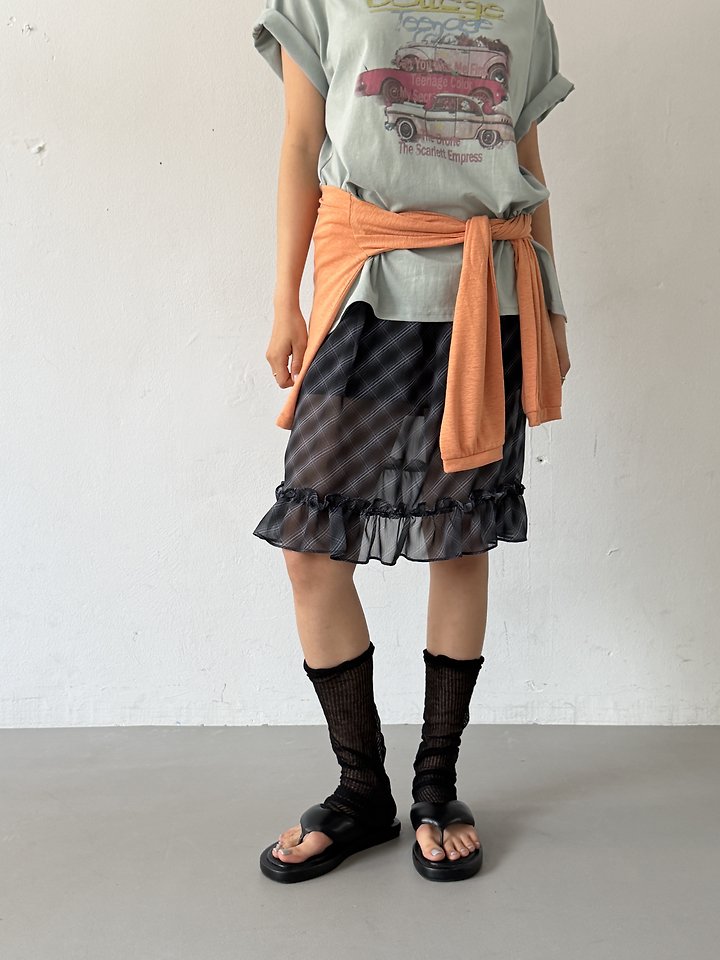 Baguette - Korean Women Fashion - #restrostyle - Check Frill Skirt - 6