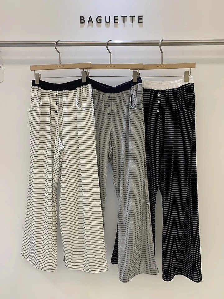 Baguette - Korean Women Fashion - #thatsdarling - Striped Jogger Pants