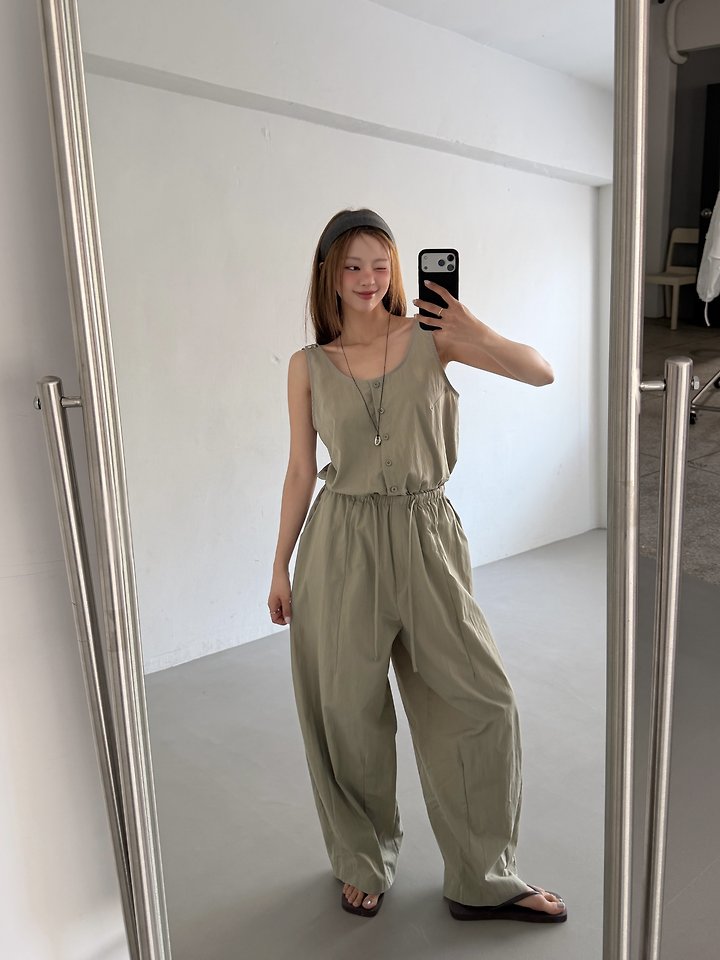 Baguette - Korean Women Fashion - #thatsdarling - Crew Jumpsuit - 6