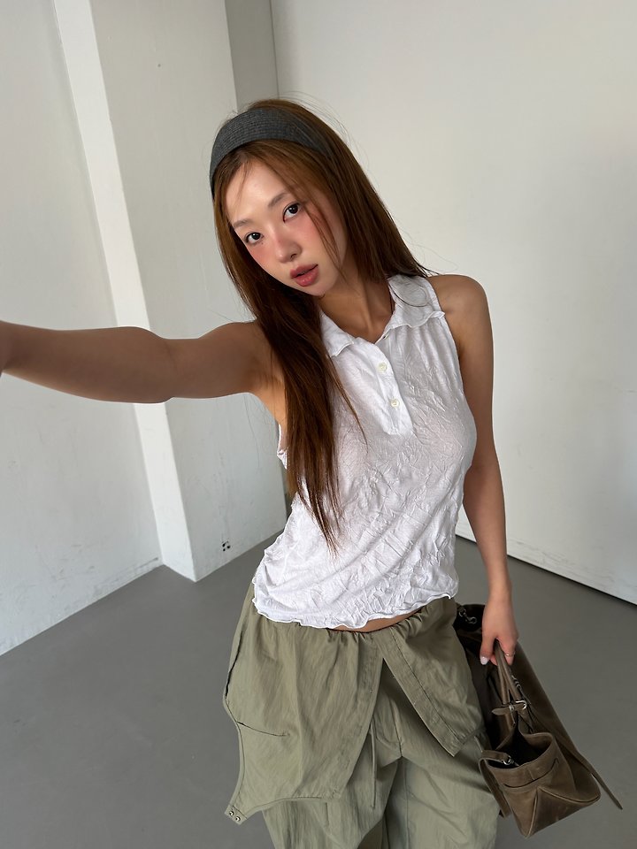 Baguette - Korean Women Fashion - #thatsdarling - Hour Collar Tee - 5