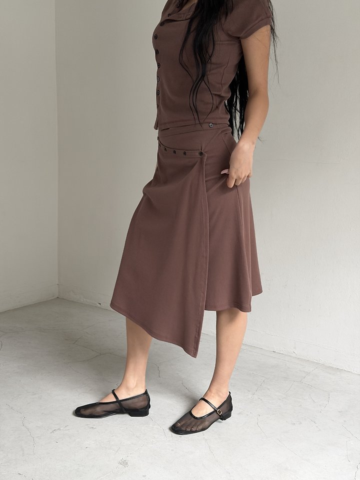 Baguette - Korean Women Fashion - #womensfashion - Button Set (Cardigan + Skirt) - 10