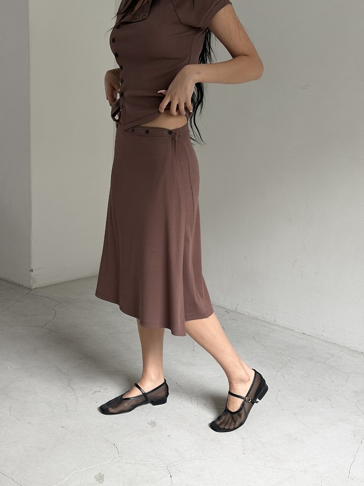 Baguette - Korean Women Fashion - #womensfashion - Button Set (Cardigan + Skirt) - 8