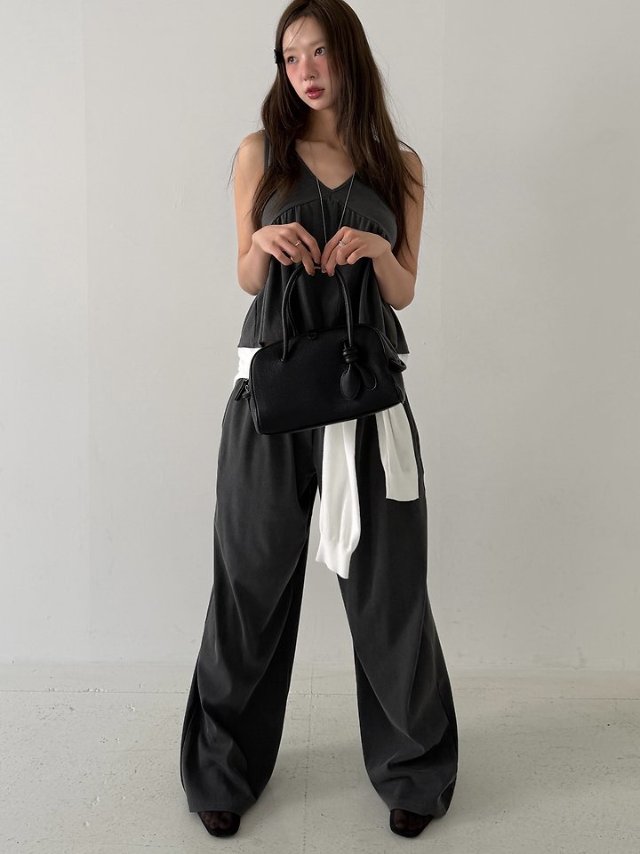 Baguette - Korean Women Fashion - #womensfashion - Lauren Ribbed Set (Sleeveless Top + Pants) - 5