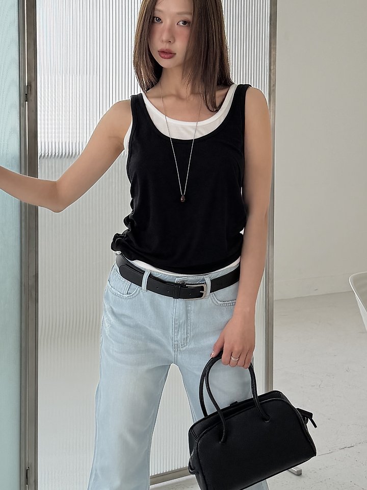 Baguette - Korean Women Fashion - #womensfashion - Double Shirring Sleeveless Top - 9