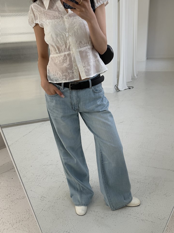 Baguette - Korean Women Fashion - #womensfashion - Summer Low-Rise Wide Denim - 6