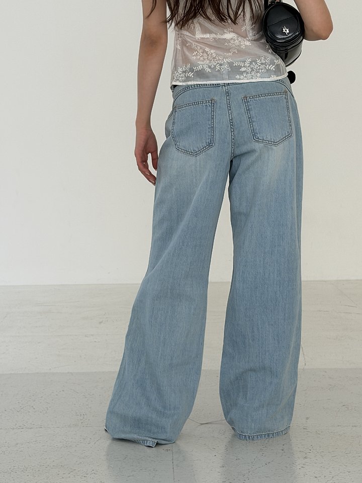 Baguette - Korean Women Fashion - #womensfashion - Summer Low-Rise Wide Denim - 8