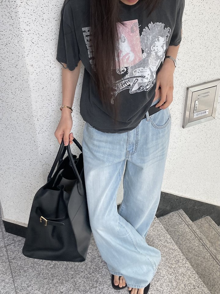 Baguette - Korean Women Fashion - #womensfashion - Alex Vintage Tee - 5