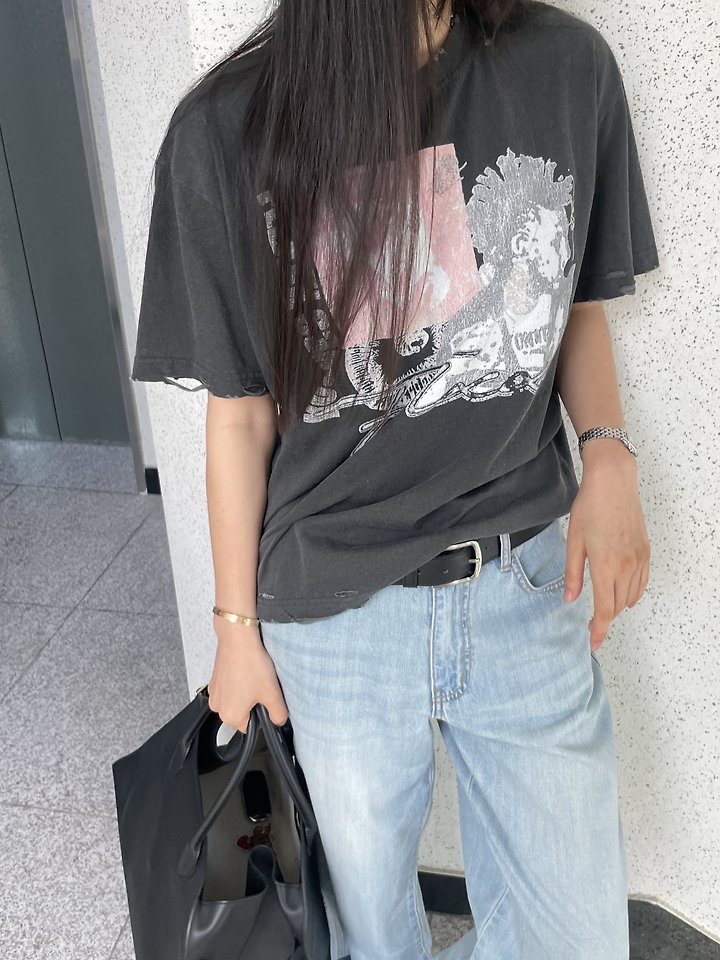 Baguette - Korean Women Fashion - #womensfashion - Alex Vintage Tee - 7