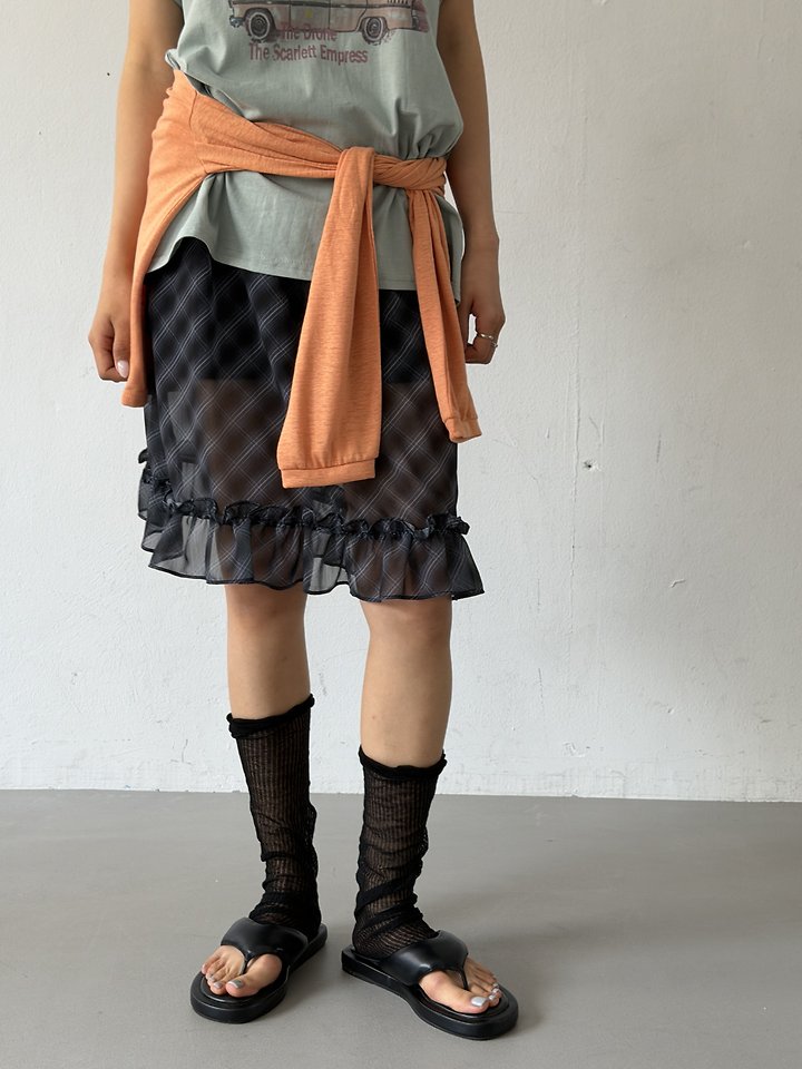 Baguette - Korean Women Fashion - #womensfashion - Check Frill Skirt - 2