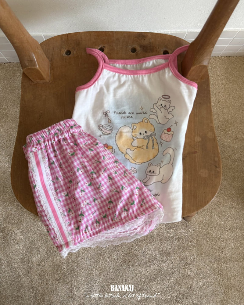 Banana J - Korean Children Fashion - #childofig - Dina Kitten Sleeveless Top - 4
