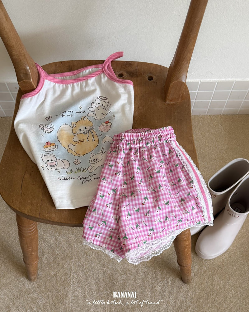 Banana J - Korean Children Fashion - #prettylittlegirls - Dina Kitten Sleeveless Top - 2