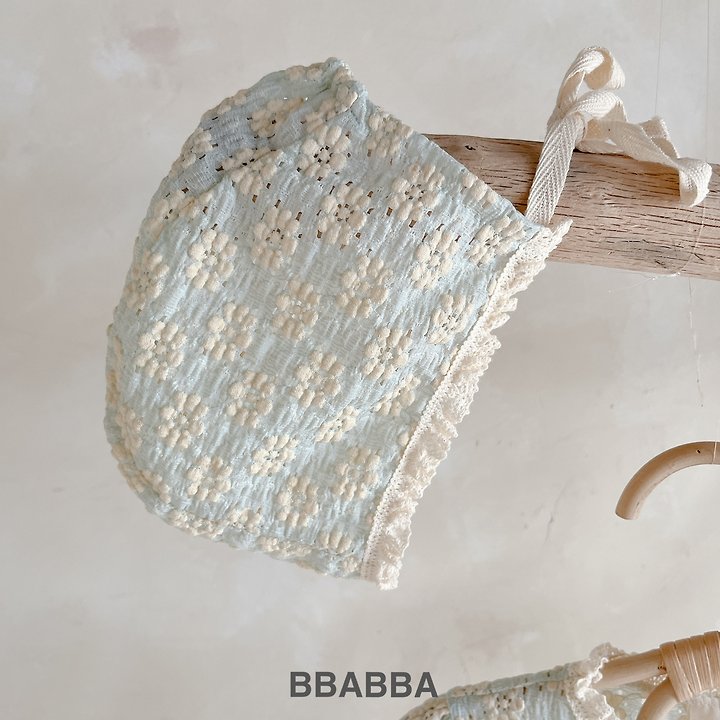 Bbabba - Korean Baby Fashion - #babyboutique - I Love Lace Bonnet (Baby) - 2