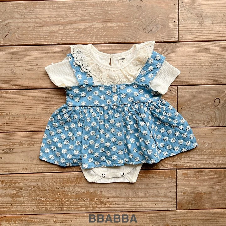 Bbabba - Korean Baby Fashion - #babyclothing - Frill Eyelet Suit - 7