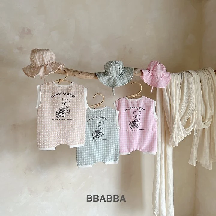 Bbabba - Korean Baby Fashion - #babyclothing - Check Bear Suit (Baby) - 5
