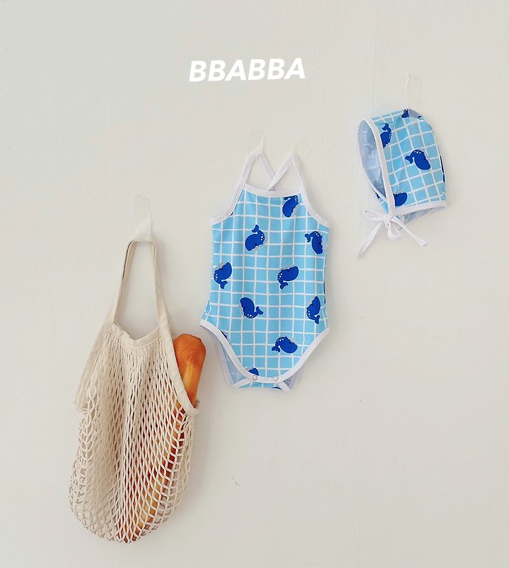 Bbabba - Korean Baby Fashion - #babyfashion - Strap Swimsuit (Bonnet Set) - 3