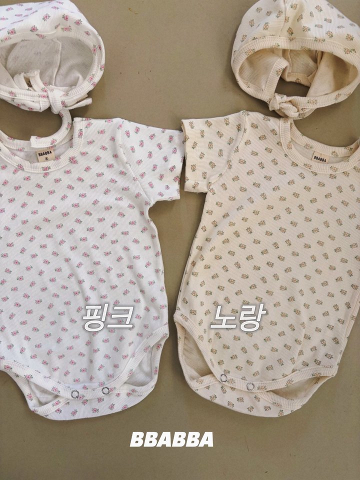 Bbabba - Korean Baby Fashion - #babyfashion - Fiore Floral Suit (Bonnet Set) - 7