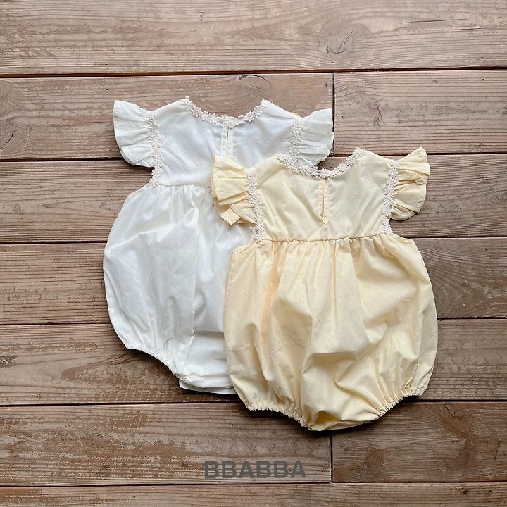Bbabba - Korean Baby Fashion - #babyfever - Flower Wing Embroidered Suit - 11