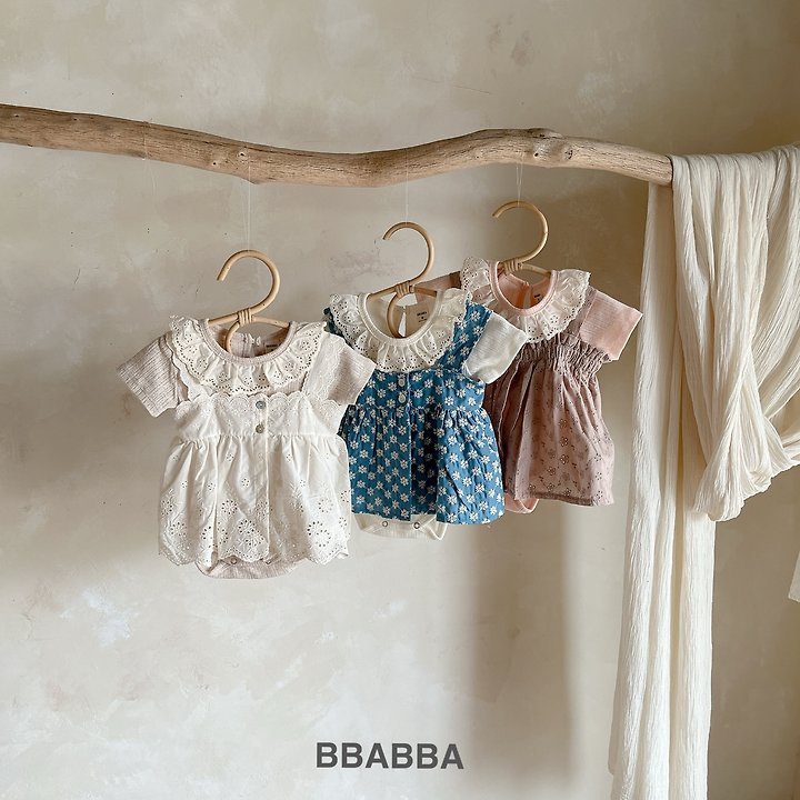 Bbabba - Korean Baby Fashion - #babyfever - Frill Eyelet Suit - 9