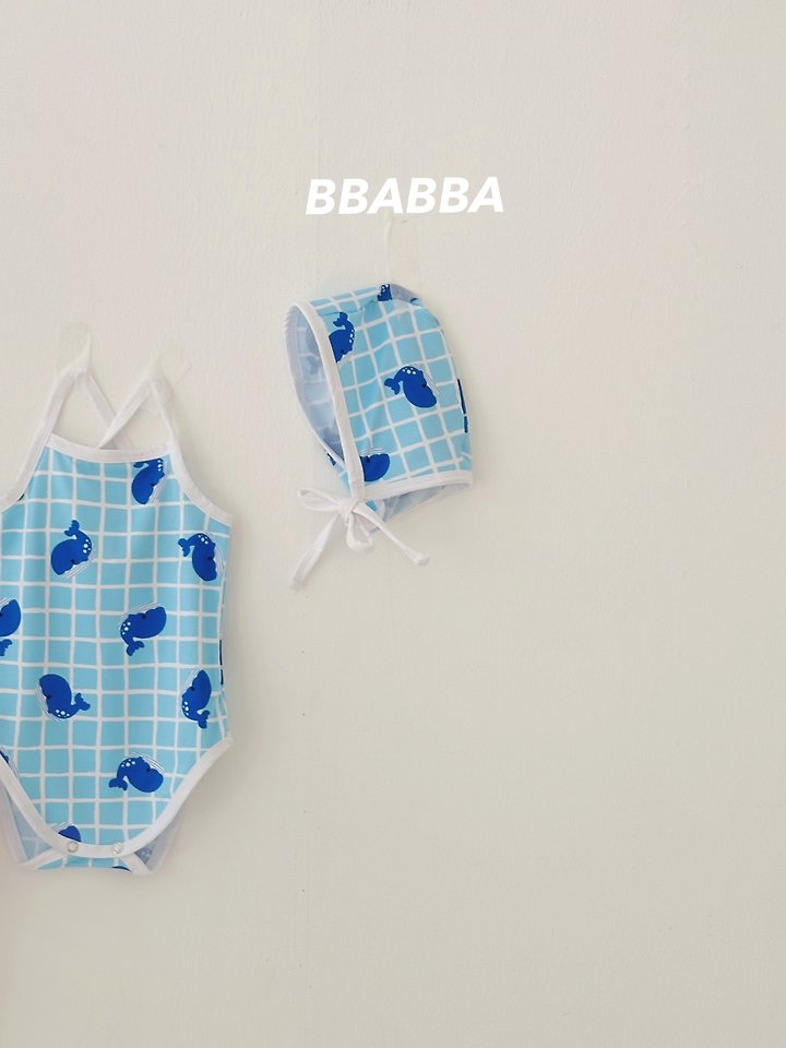 Bbabba - Korean Baby Fashion - #babyfashion - Strap Swimsuit (Bonnet Set) - 4