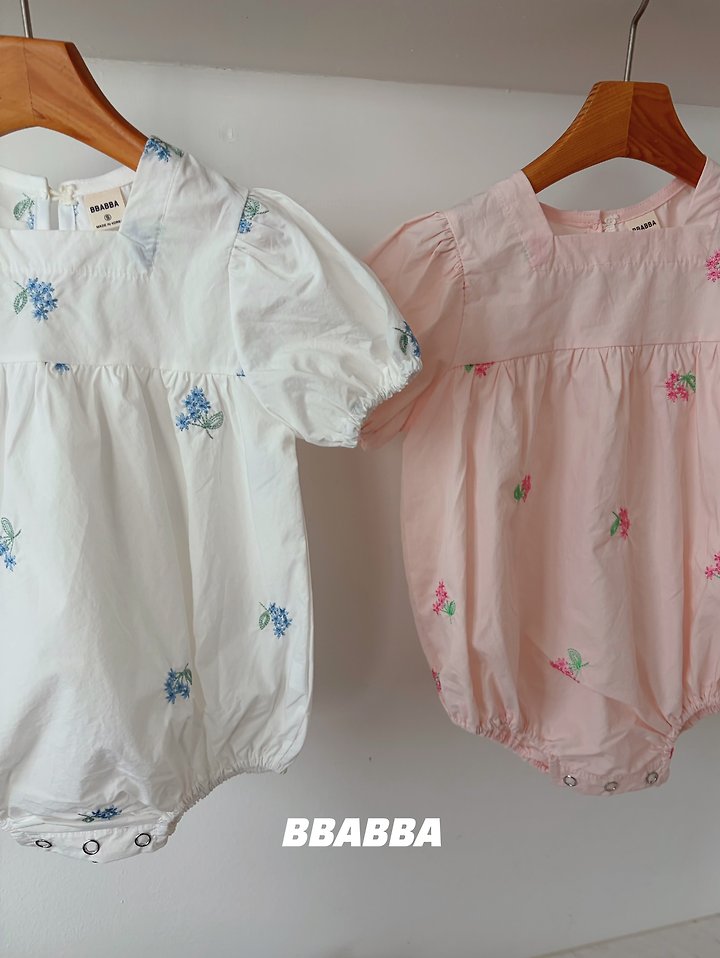 Bbabba - Korean Baby Fashion - #babyfever - Violet Floral Embroidered Suit - 12